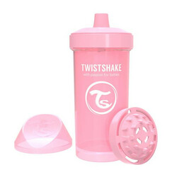 Twistshake. Детская чашка 360мл 12+мес Светло-розовая (69893)