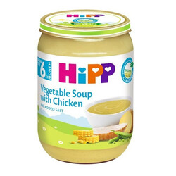 Hipp. Овощной суп с цыпленком, 6мес+, 190 г (9062300114789)