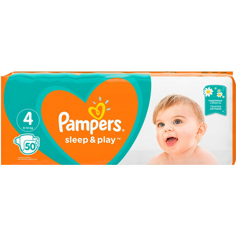 .Pampers. Подгузники Pampers Sleep & Play Размер 4 (Maxi) 9-14 кг, 50 шт (669056)