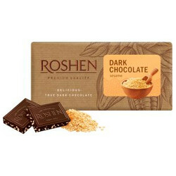 Roshen. Шоколад черный с сезамом 90г(4823077626296)
