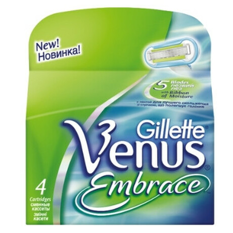 Gillette. Картрідж Gillette Embrace Venus*4  4шт.уп(7702018955527)