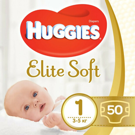 Huggies. Подгузники Huggies Elite Soft 1 (3-5 кг), 50 шт. (547930)