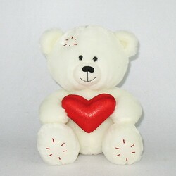 Lava. Мягкая игрушка Медвеженок Масик с сердцем (17,5 см, музыкальная) (LA8546E)