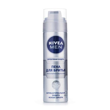 Nivea . Гель для бритья Серебряная защита 200 мл (4005808540013)