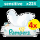 .Pampers. Вологі серветки Pampers Sensitive, 224 шт(4х56) шт.(622079)