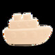 Nailmatic.  Детское органическое мыло в форме кораблика, с ароматом персика  (3760229893520)