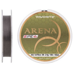 Favorite. Шнур Arena PE 150м(silver gray)  №0.2-0.076mm 5lb-2.1kg(1693.10.89)
