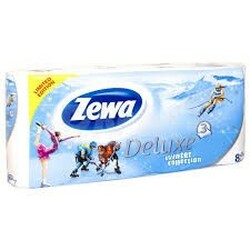 Zewa Deluxe. Туалетний папір Зимова колекція(біла) тришарова, 8+2 рулони, 21 м, 150 лист(614497)