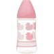 Suavinex. Пляшка "Історії малюків", 270 мл, силіконова соска, середній потік, рожева  (842642004