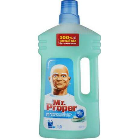 MR PROPER. Жидкое моющее средство для уборки пола и стен Горный Источник и Прохлада 1л (408450064499