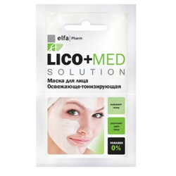Elfa Pharm. Маска для лица Lico+Med освежающе-тонизирующая 20мл  (4823015933264)