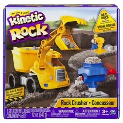 Kinetic Sand & Kinetic Rock. Набор для детского творчества (серый гравий, 340 г, самосвал, аксессуар