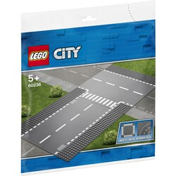 Lego. Конструктор  Боковая и прямая дорога 2 деталей (60236)