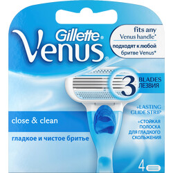 Gillette. Сменные картриджи для бритья Venus  (4 шт) (262709)