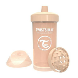 Twistshake. Детская чашка 360мл 12+мес Бежевая  (69897)