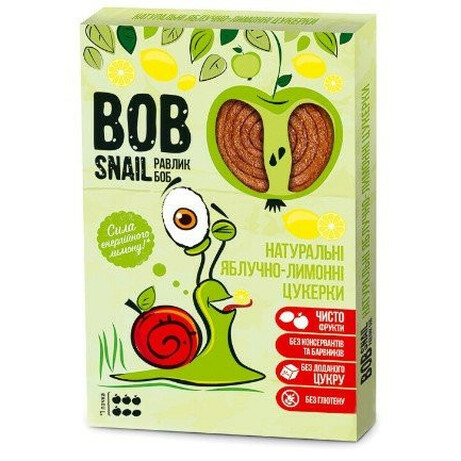 Bob Snail. Конфеты  натуральные яблочно-лимонные,  60  гр(4820206080127)
