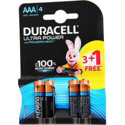 Duracell. Батареї Duracell ultra power AAА 3+1 шт(064546)