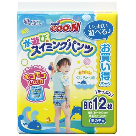 Goo.N. Трусики-підгузники для плавання GOO.N для хлопчиків 12-20 кг, зростання 80-100 см(розмір Big (XL)