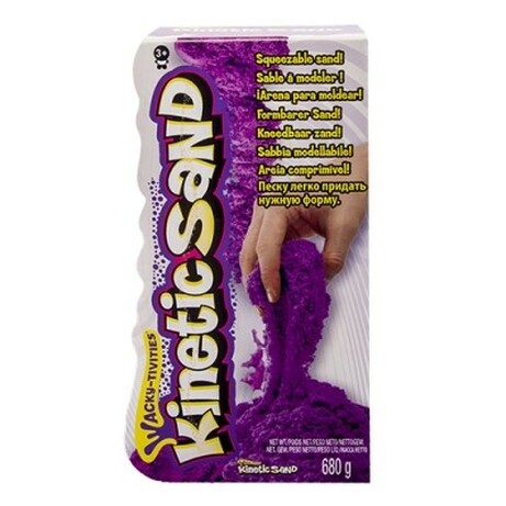 Kinetic Sand & Kinetic Rock. Песок для детского творчества - KINETIC SAND COLOR (фиолетовый, 680 г) 