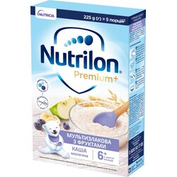 Nutrilon. Каша молочная мультизлаковая с фруктами, 225 г. 6м+(028298)