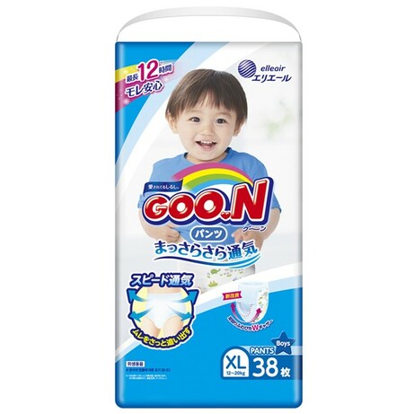 Goo.N. Трусики XL (12-20 кг) для мальчиков, mega pack, 38 шт. (4902011751406)