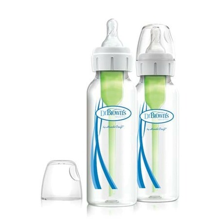 Dr. Brown's. Детская бутылочка для кормления с узким горлышком Options+, 250 мл, 2 шт. в упаковке (S