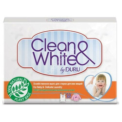 Duru. Мыло хозяйственное Clean White для стирки детских вещей  125г (8690506474928)