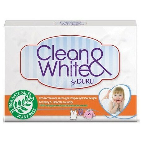 Duru. Мыло хозяйственное Clean White для стирки детских вещей  125г (8690506474928)