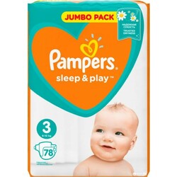 Pampers. Подгузники Pampers Sleep & Play Размер 3 (Midi) 6-10 кг, 78 шт (669094)