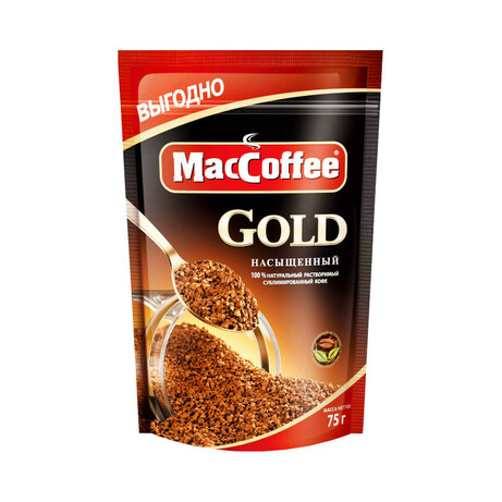 MacCoffee. Кава розчинний Gold  75 г(8887290130172)