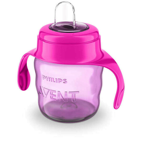 Avent. Чашка-непроливайка с мягким носиком розовая 200 мл 6+ (8710103854364)