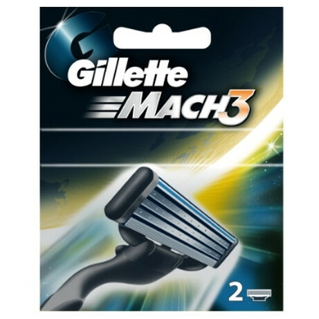 Gillette. Картридж для бритья  Mach 3  2шт-уп (3014260251970)
