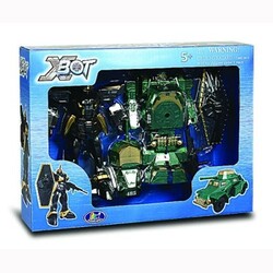 X-bot. Игровой набор - РОБОТ-ТРАНСФОРМЕР (15 см), ТАНК (зеленый), ВОИН (82010R)