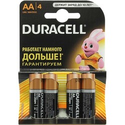 Duracell. Батарея пальчикова LR6(AA), 4+1 шт. в упаковці(111233)