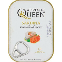 Adriatic Queen. Сардины в томатном соусе 105гр (3850160103168)