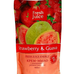 Fresh Juice. Мыло жидкое Strawberry&Guava дой-пак 460мл (4823015921063)
