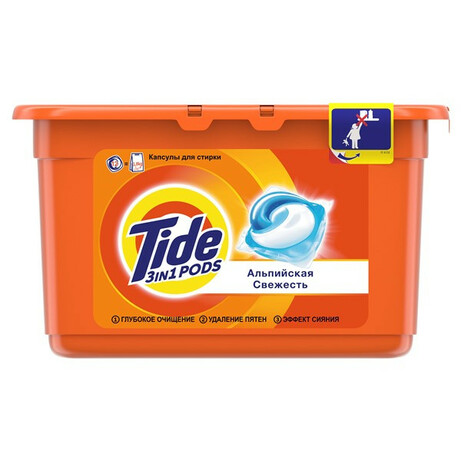 Tide. Капсули для прання Tide Альпійська свіжість 12 шт(569478)