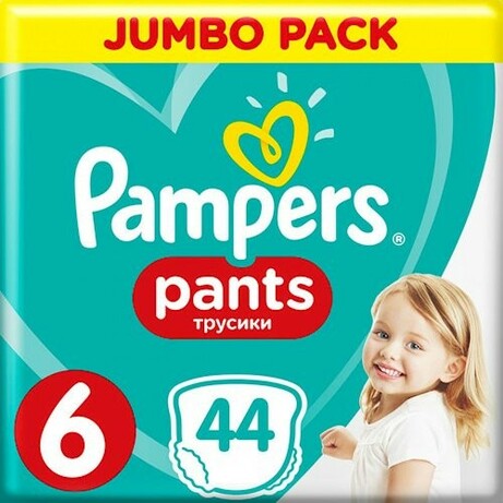 Pampers. Трусики Pampers Pants Розмір 6(Extra Large) 15+ кг,,  44 шт(4015400674023)