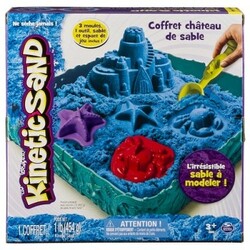 Kinetic Sand & Kinetic Rock. Набор песка для детского творчества  "Замок", голубой, 454 г, формочки,