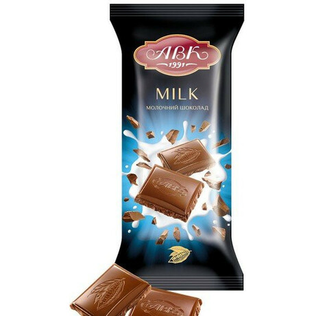 АВК. Шоколад молочный 90 гр(4823085722522)