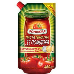Помідора. Паста томатная 33 помидора д-п 460г (4820047003828)