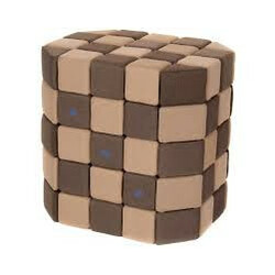 Jolly Heap. Мягкие магнитные развивающие кубики (набор 100 шт) - коричневый-бежевый (19987)