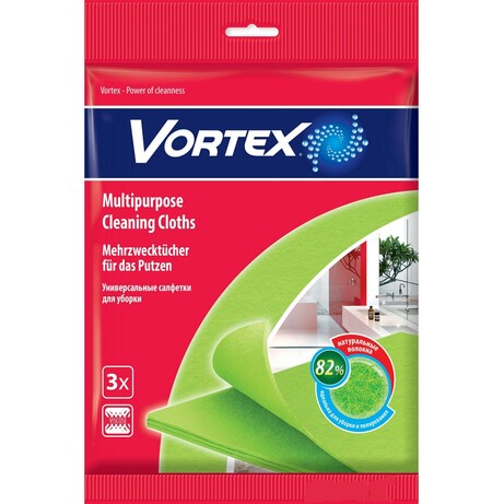 Vortex. Серветка для прибирання віскоза 3 шт(4820048488105)
