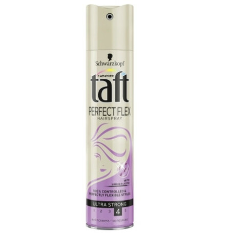 Taft . Лак для волос Perfect flex Сверхсильная фиксация  250 мл (4015001003345)