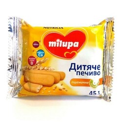 Milupa. Детское пшеничное печенье с 6 мес. 45 г (5051594004429)