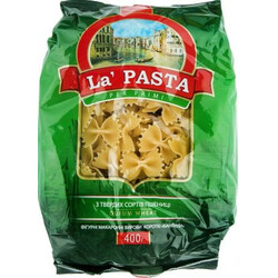 La Pasta. Изделия макаронные La Pasta бантики 400 г  (4820101713601)
