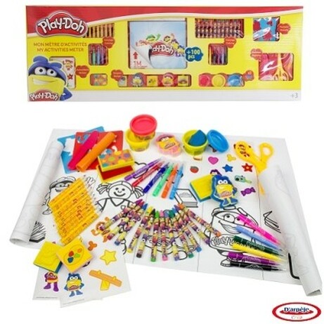 Play-Doh КС. Набор для творчества PLAY-DOH - МЕГАМЕТР (маркеры, восковые карандаши, масса для лепки,