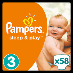 Pampers. Підгузники Pampers Sleep & Play Розмір 3(Midi) 5-9 кг, 58 шт(224211)