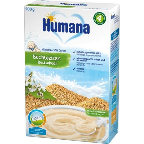 Humana. Каша Хумана Молочна гречана каша, 200 г(775573)