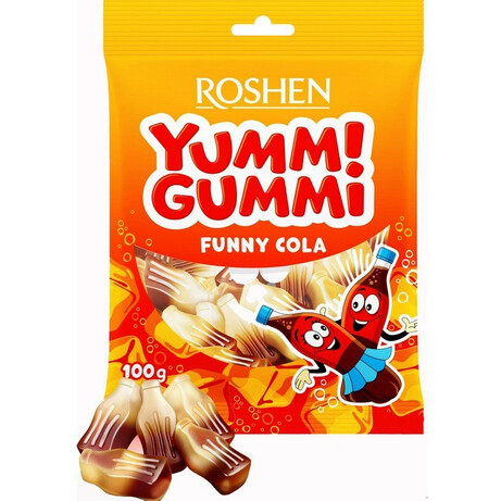 Roshen. Конфеты Yummi Gummi Funny Cola желейные 100 гр(4823077622090)